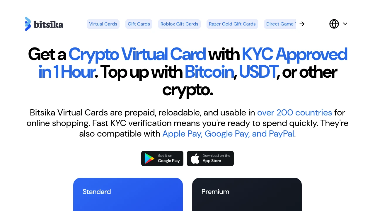 Screenshot of Bitsika website