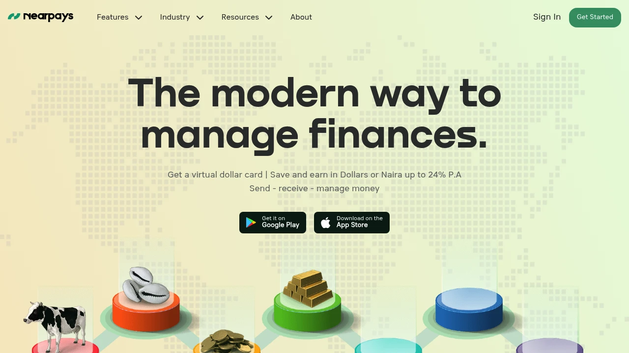 Screenshot of Nearpays website