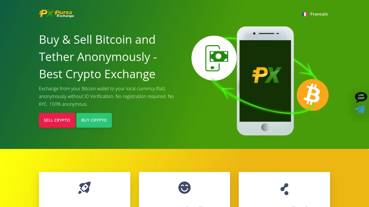 Screenshot of Pursa website