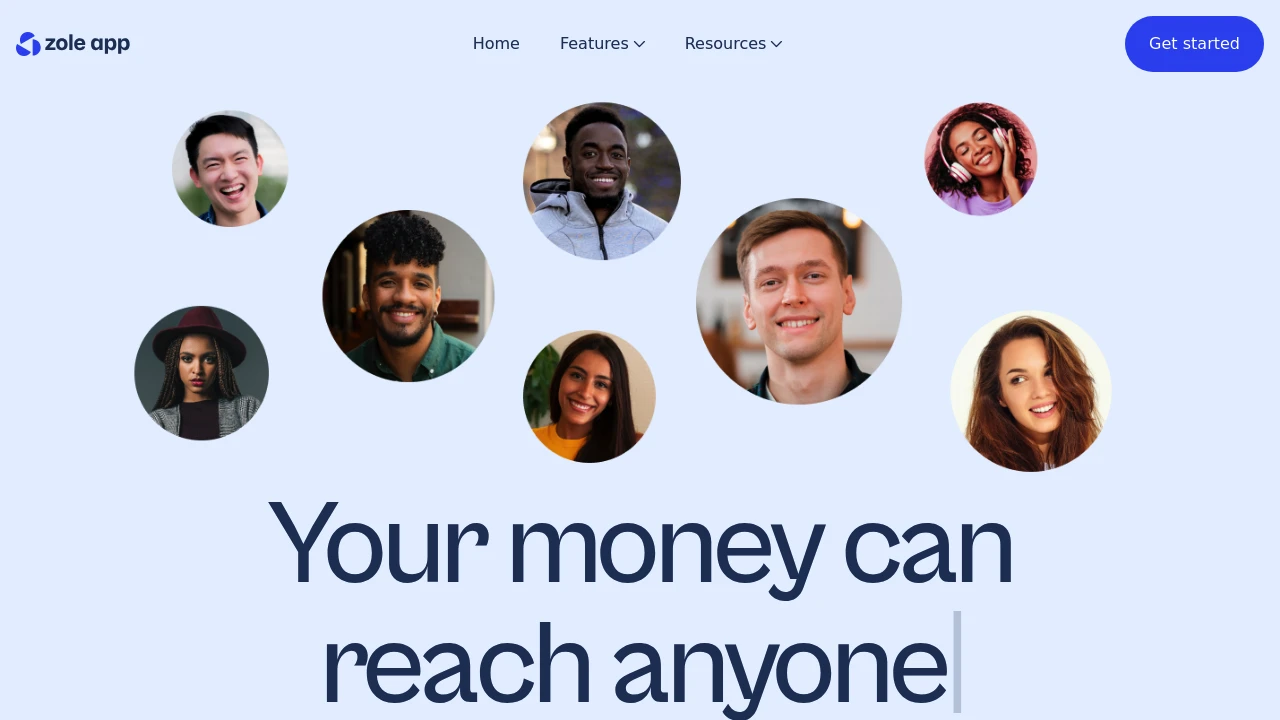 Screenshot of Zole website